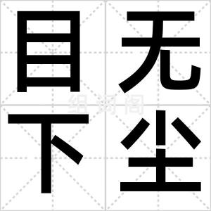 目无下尘