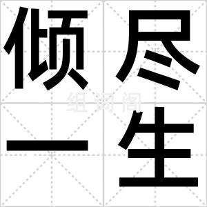 倾尽一生