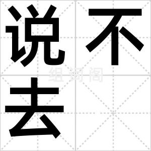 说不去