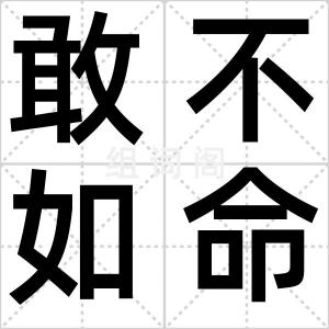 敢不如命