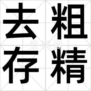 去粗存精