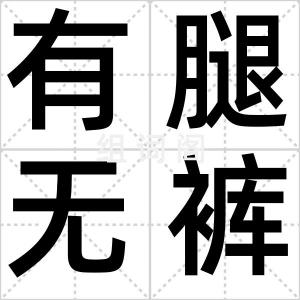 有腿无裤子