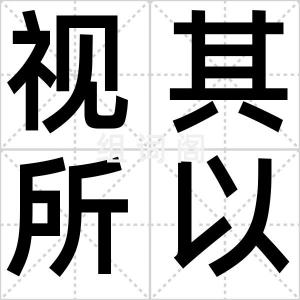 视其所以