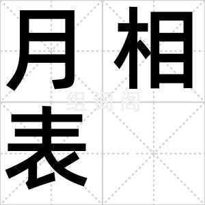 月相表