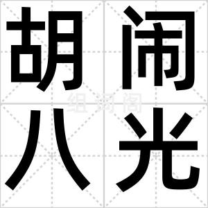 胡闹八光