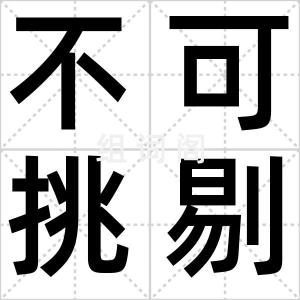 不可挑剔