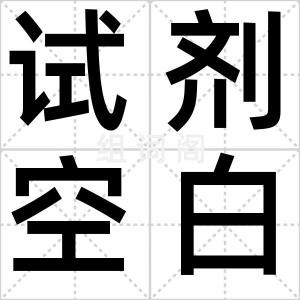 试剂空白