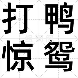 打鸭惊鸳鸯