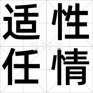 适性任情