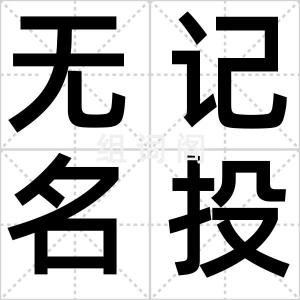 无记名投票