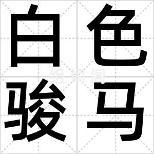白色骏马