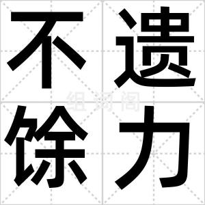 不遗馀力