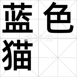 蓝色猫