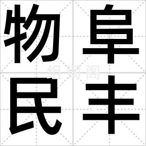 物阜民丰