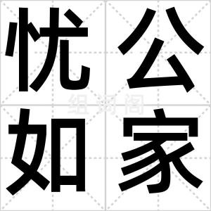 忧公如家