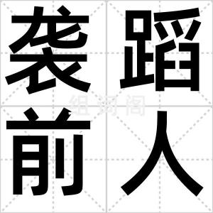 袭蹈前人