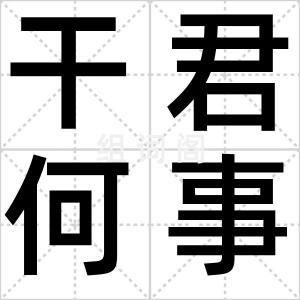 干君何事