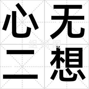 心无二想