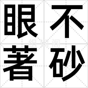 眼不著砂