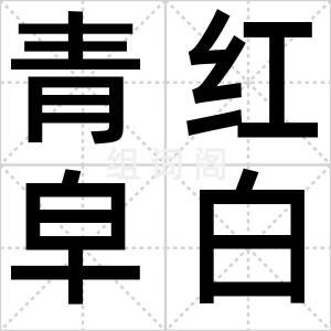 青红皁白
