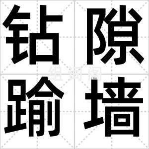 钻隙踰墙