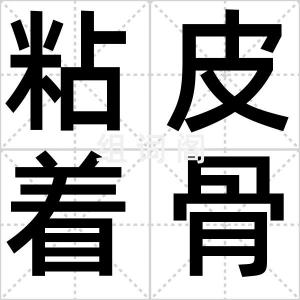粘皮着骨