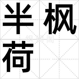 半枫荷