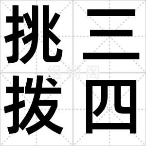 挑三拨四