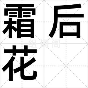 霜后花