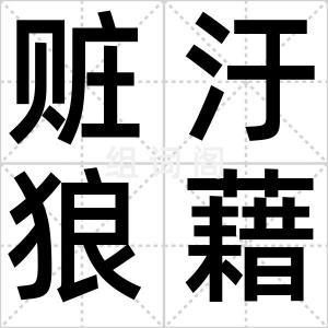 赃汙狼藉