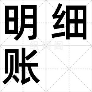 明细账
