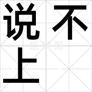 说不上