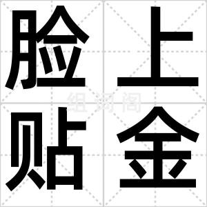 脸上贴金