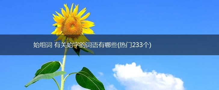 始组词 有关始字的词语有哪些(热门233个),第1张