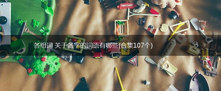 各组词 关于各字的词语有哪些(合集107个),第1张