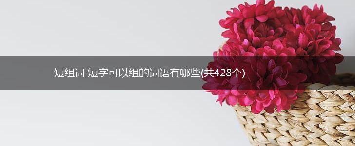 短组词 短字可以组的词语有哪些(共428个),第1张