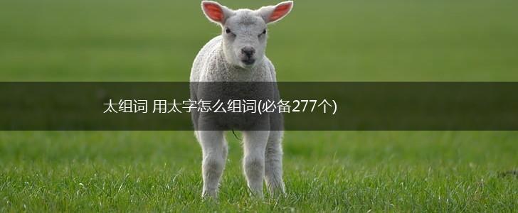 太组词 用太字怎么组词(必备277个),第1张
