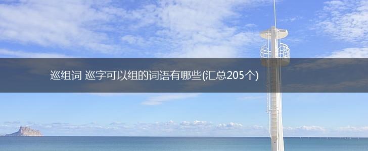 巡组词 巡字可以组的词语有哪些(汇总205个),第1张