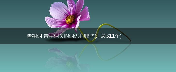 告组词 告字相关的词语有哪些(汇总311个),第1张