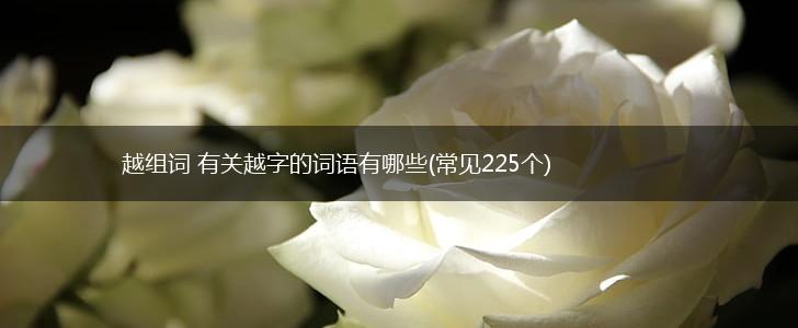 越组词 有关越字的词语有哪些(常见225个),第1张