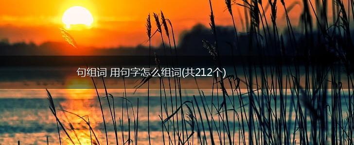 句组词 用句字怎么组词(共212个),第1张