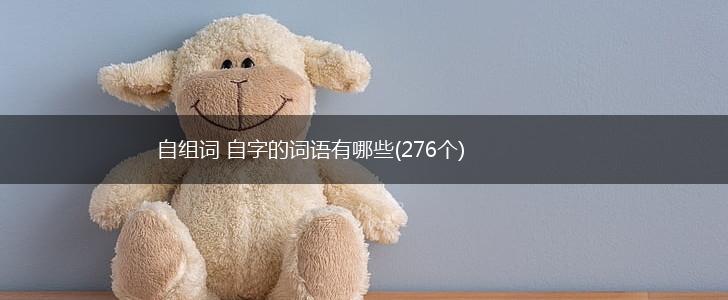 自组词 自字的词语有哪些(276个),第1张