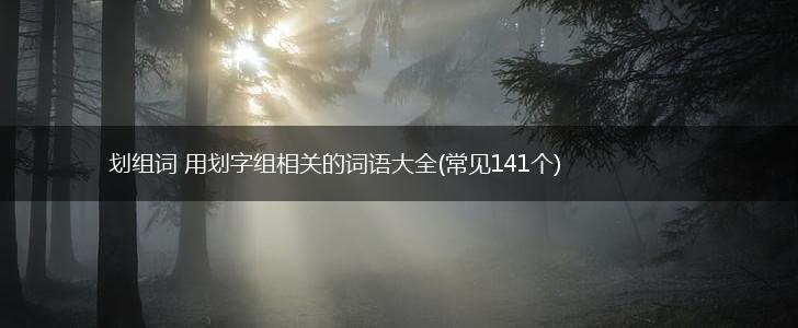 划组词 用划字组相关的词语大全(常见141个),第1张