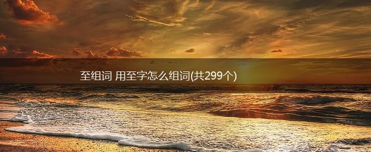 至组词 用至字怎么组词(共299个),第1张