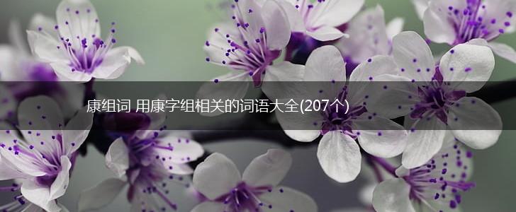 康组词 用康字组相关的词语大全(207个),第1张