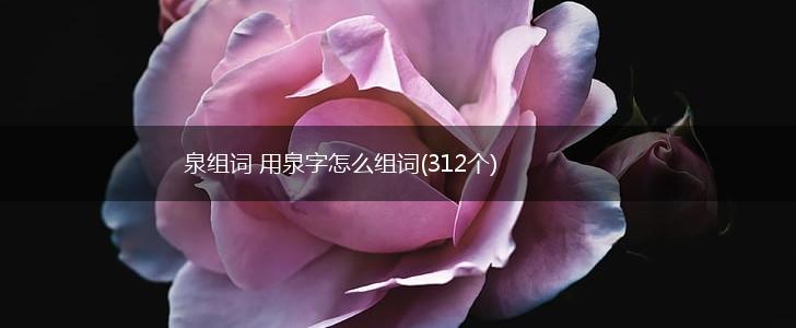 泉组词 用泉字怎么组词(312个),第1张