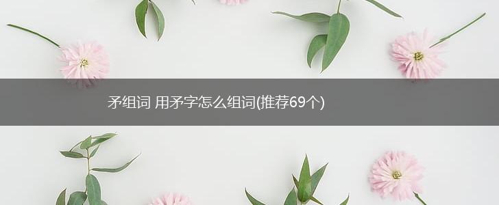 矛组词 用矛字怎么组词(推荐69个),第1张