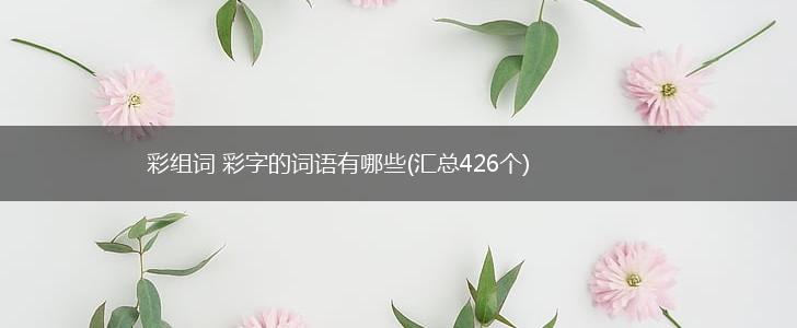彩组词 彩字的词语有哪些(汇总426个),第1张