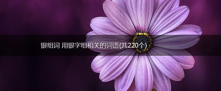 银组词 用银字组相关的词语(共220个),第1张