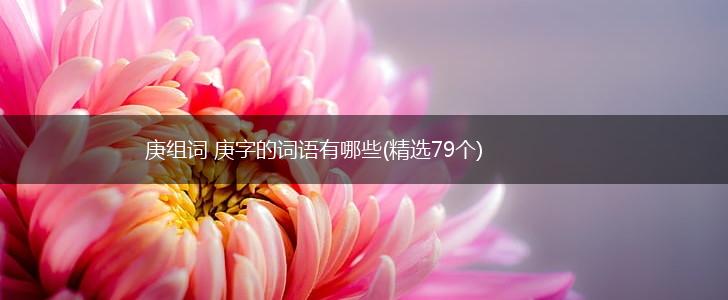 庚组词 庚字的词语有哪些(精选79个),第1张